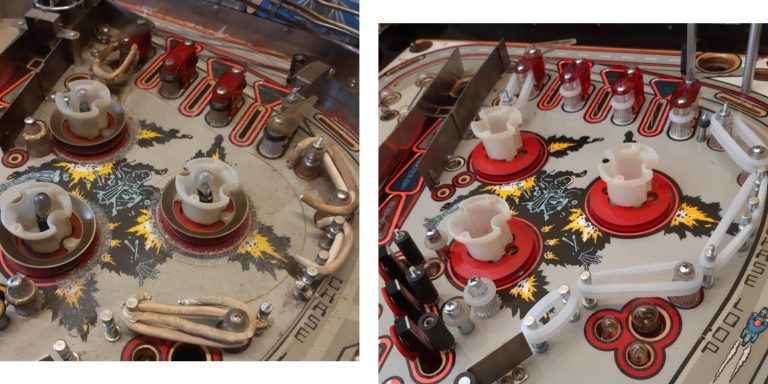 Flippermanufaktur Spielfeldausschnitt eines Terminator 2